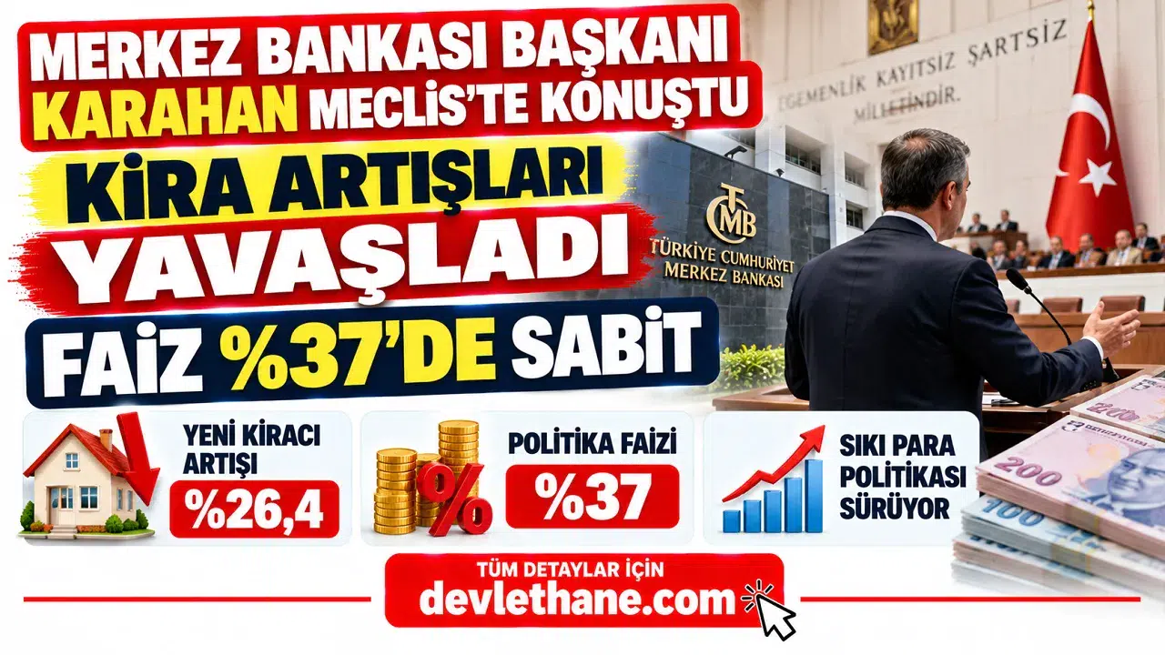 Merkez Bankası Başkanı Karahan Meclis'te Konuştu: Kira Artışları Yavaşladı, Faiz Yüzde 37'de Sabit