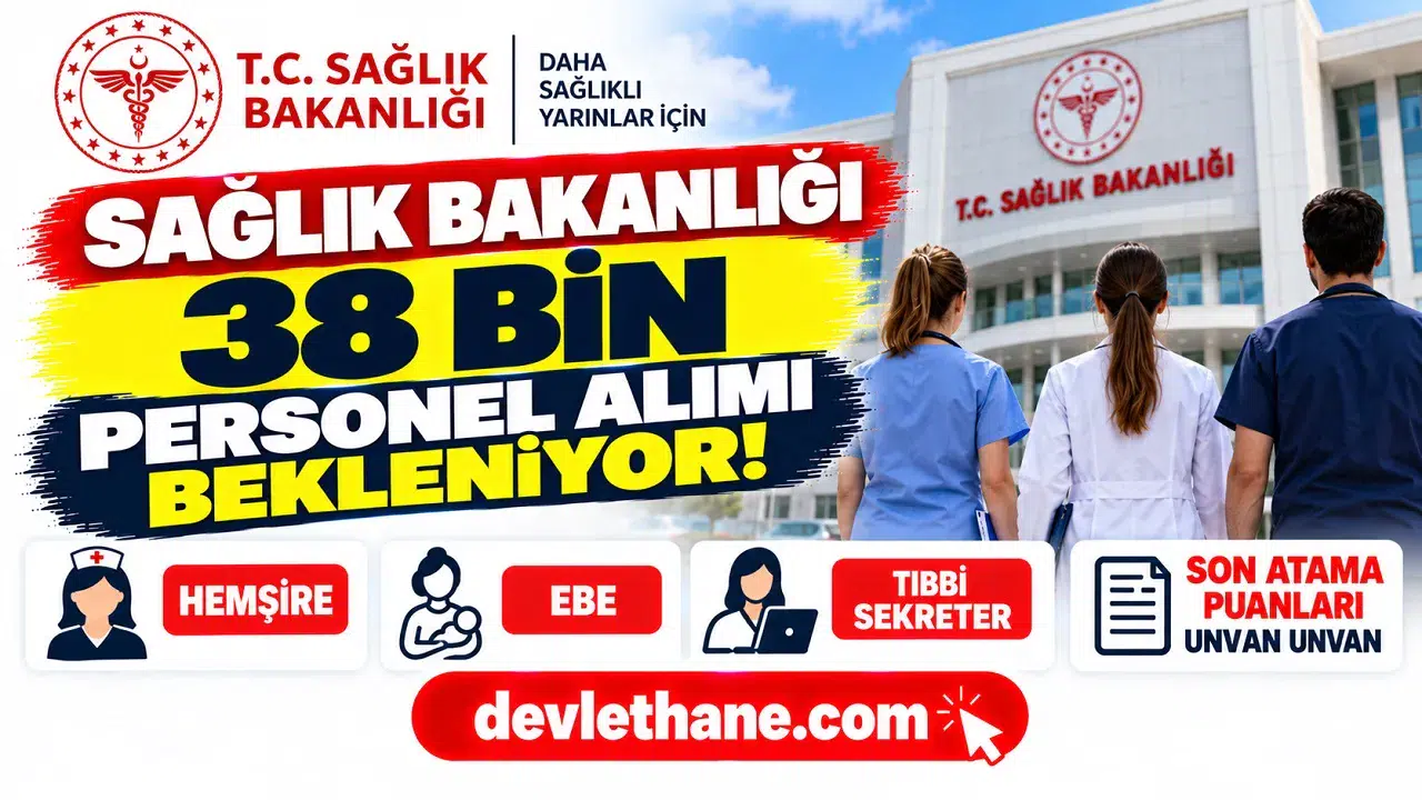Sağlık Bakanlığı 38 Bin Personel Alımı Bekleniyor! Hemşire, Ebe ve Tıbbi Sekreter Son Atama Puanları