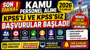 2026 Kamu Personel Alımı İlanları Açıklandı! KPSS’li ve KPSS’siz Başvurular Başladı