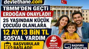 TBMM’den Geçti, Cumhurbaşkanı Onayladı: 25 Yaş Altı Çocuğu Olan Ailelere 12 Ay Boyunca 13 Bin TL Destek!