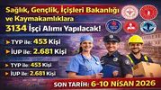 3.134 İşçi Alımı Başladı: Sağlık, Gençlik, İçişleri ve Kaymakamlıklara TYP ve İUP İlanları Açıldı