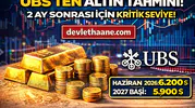 UBS’ten Altın Tahmini: 2 Ay Sonrası İçin Kritik Seviye Açıklandı!
