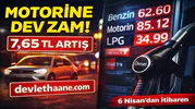 Motorine 7,65 TL Zam Geliyor 6 Nisan’dan İtibaren Fiyatlar Uçacak