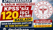 Afyonkarahisar İl Sağlık Müdürlüğü KPSS’siz 120 İşçi Alımı Başladı