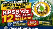 Afyonkarahisar Orman İşletme Müdürlüğü KPSS’siz 12 İşçi Alımı Başladı! İŞKUR İUP Başvuru Şartları ve Tüm Detaylar