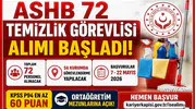 ASHB 72 Temizlik Görevlisi Alımı Başladı! 56 Kurumda Personel İstihdamı Yapılacak: Başvuru Şartları ve Kontenjanlar Açıklandı