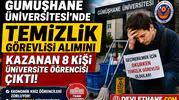 Gümüşhane Üniversitesi’nde Temizlik Görevlisi Kadrosunu Kazanan 8 Kişi Üniversite Öğrencisi Çıktı