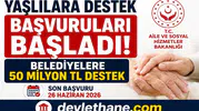 Yaşlılara Destek Başvuruları Başladı! Belediyelere 50 Milyon TL Destek Verilecek