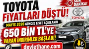 Toyota Mayıs 2026 Fiyat Listesi Açıklandı: 650 Bin TL’ye Varan İndirimler Başladı!