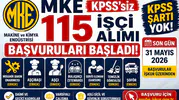 MKE KPSS Şartsız 115 İşçi Alımı Başladı! Temizlik Görevlisi, Şoför, Aşçı ve Garson Alımı Yapılacak