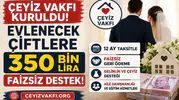 Çeyiz Vakfı’ndan Evlenecek Çiftlere Büyük Destek: 350 Bin TL Faizsiz Evlilik Kredisi Başladı