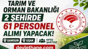 Tarım ve Orman Bakanlığı KPSS Şartsız 61 Personel Alımı Yapacak! İŞKUR İUP Başvuruları Başladı
