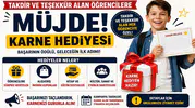 Takdir ve Teşekkür Alan Öğrencilere Müjde! Takdir ve Teşekkür Alan Öğrencilere Karne Hediyesi