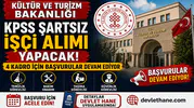 Kültür ve Turizm Bakanlığı KPSS Şartsız İşçi Alımı Yapacak! 4 Kadro İçin Başvurular Devam Ediyor