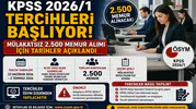 KPSS 2026/1 Tercihleri Başlıyor! Mülakatsız 2500 Memur Alımı İçin Tarihler Açıklandı