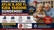 Kiracı Emeklilere Aylık 8.400 TL Kira Yardımı Gündemde! TBMM’ye Kanun Teklifi Sunuldu