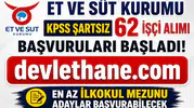 Et ve Süt Kurumu KPSS Şartsız 62 İşçi Alımı Başvuruları Başladı! En Az İlkokul Mezunu Adaylar Başvurabilecek