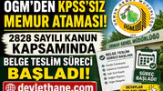 OGM’den 2828 Sayılı Kanun Kapsamında KPSS’siz Memur Atama Duyurusu! Belge Teslim Süreci Başladı
