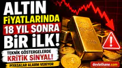 Altın Fiyatlarında 18 Yıl Sonra Bir İlk! Teknik Göstergelerde Kritik Sinyal, Piyasalar Alarm Veriyor