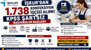 İŞKUR'dan 1.738 Konfeksiyon İşçisi Alımı! KPSS Şartsız Başvurular Başladı