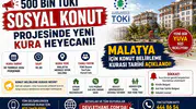 500 Bin TOKİ Sosyal Konut Projesinde Yeni Kura Heyecanı! Malatya İçin Konut Belirleme Kurası Tarihi Açıklandı