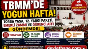 TBMM'de Yoğun Hafta! Torba Yasa, 12. Yargı Paketi, Emekli Zammı ve Öğrenci Affı Gündemde
