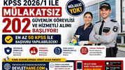 KPSS 2026/1 ile Mülakatsız 202 Güvenlik Görevlisi ve Hizmetli Alımı Başlıyor! En Az 50 KPSS ile Başvuru Yapılabilecek
