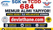 SGK ve TCDD 684 Memur Alımı Yapıyor! KPSS 2026/1 Kadroları, Şartları ve Başvuru Ekranı