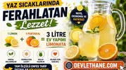 Yaz Sıcaklarında Ferahlatan Lezzet! 1 Limon ve 1 Portakalla 3 Litre Ev Yapımı Limonata Tarifi