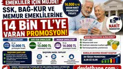 SSK, Bağ-Kur ve Memur Emeklilerine 14 Bin TL’ye Varan Promosyon! Başvuru Şartları Açıklandı