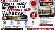 Yozgat Bozok Üniversitesi 72 Personel Alımı Yapacak! Hemşire, Sağlık Teknikeri, Mühendis ve Temizlik Görevlisi Başvuruları Başladı