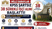 Milli Saraylar KPSS Şartsız 38 Sürekli İşçi Alımı Başlattı! En Az İlkokul Mezunu Adaylar Başvuru Yapabilecek