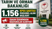Tarım ve Orman Bakanlığı 1.156 KPSS Şartsız Personel Alımı Başladı! İŞKUR Üzerinden Başvurular Alınıyor
