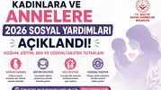Kadınlara ve Annelere 2026 Sosyal Yardımları Açıklandı! Doğum, Eğitim, SED ve Düzenli Destek Tutarları