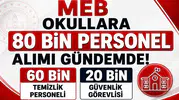 MEB Okullara 80 Bin Personel Alımı Gündemde! 60 Bin Temizlik ve 20 Bin Güvenlik Görevlisi Beklentisi