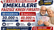 Kamu Bankalarından Emeklilere Faizsiz Kredi Fırsatı: Halkbank 30 Bin TL, Ziraat Bankası 40 Bin TL Veriyor