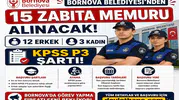 Bornova Belediyesi 15 Zabıta Memuru Alacak: 12 Erkek, 3 Kadın Aday İçin KPSS P3 Şartı