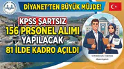 Diyanet 156 Personel Alımı Yapacak: KPSS Şartı Yok, 81 İlde Kadro Açıldı