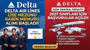 Delta Air Lines Lise Mezunu Kabin Memuru Alımı Başladı! 2027 Sınıfları İçin Başvurular Açıldı