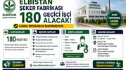 Elbistan Şeker Fabrikası 180 Geçici İşçi Alacak: İlkokul Mezunları da Başvurabilecek