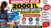 Öğrencilere Aylık 2.000 TL Kantin Kart Desteği: Kimler Yararlanacak, Başvuru Nasıl Olacak?