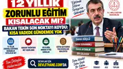 12 Yıllık Zorunlu Eğitim Kısalacak mı? Bakan Tekin Son Noktayı Koydu: Kısa Vadede Gündemde Yok
