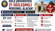 Dicle Üniversitesi 21 Sözleşmeli Personel Alacak: Lise Mezunlarına 20 Kontenjan, Mülakat Yok
