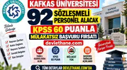 Kafkas Üniversitesi 92 Sözleşmeli Personel Alacak: KPSS 60 Puanla Mülakatsız Başvuru Fırsatı