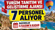 Turizm Tanıtım ve Geliştirme Ajansı 7 Personel Alıyor: Başvurular 5 Kasım'a Kadar