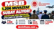 MSB 1.206 muvazzaf subay alıyor: Kuvvetlere göre kontenjan, KPSS şartı ve son gün 2 Kasım