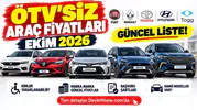 ÖTV'siz Araç Fiyatları Ekim 2026! Fiat, Renault, Toyota, Hyundai ve Togg Güncel Liste