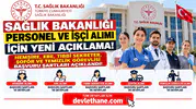 Sağlık Bakanlığı Personel ve İşçi Alımı İçin Yeni Açıklama! Hemşire, Ebe, Tıbbi Sekreter, Şoför ve Temizlik Görevlisi Başvuru Şartları