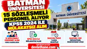 Batman Üniversitesi 15 sözleşmeli personel alıyor: KPSS 2024 ile mülakatsız alım