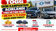 TOGG Ekim Kampanyası Açıklandı: T10X ve T10F İçin 1 Milyon TL’ye Kadar Faizsiz Kredi Fırsatı